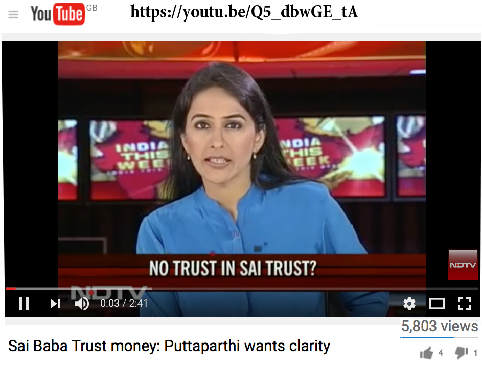 SAI BABA TRUST - NO TRUST ON MONEY ISSUES